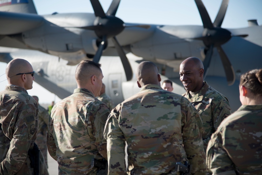 CSAF, CMSAF visit Airmen at Kandahar Airfield