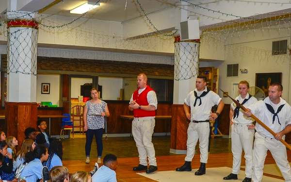 Constitution Sailors Interact With Students During Fleet Week