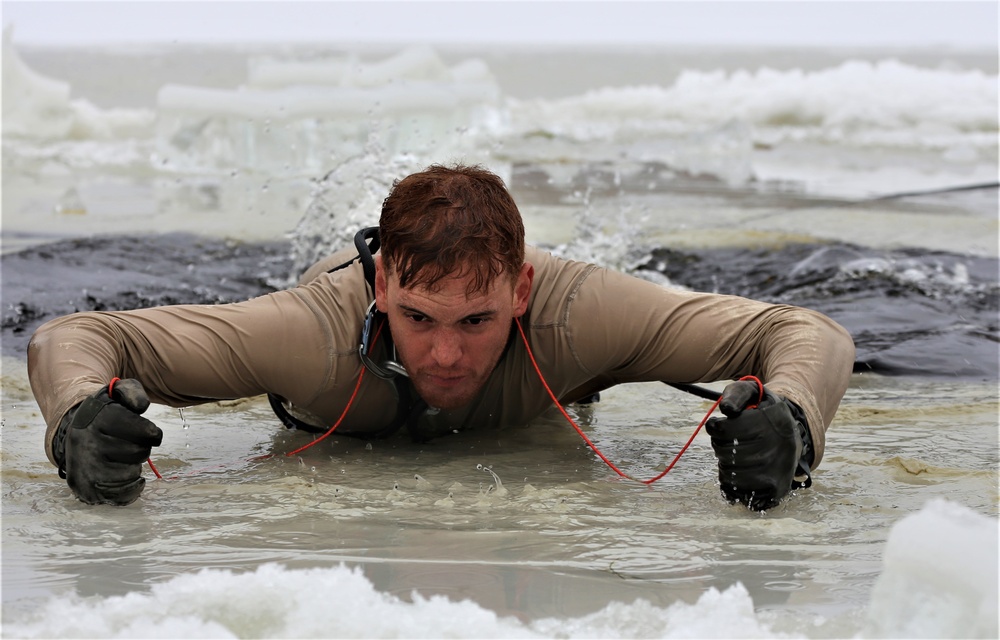 Students take plunge for cold-water immersion training at Fort McCoy