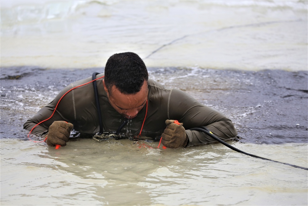 Students take plunge for cold-water immersion training at Fort McCoy