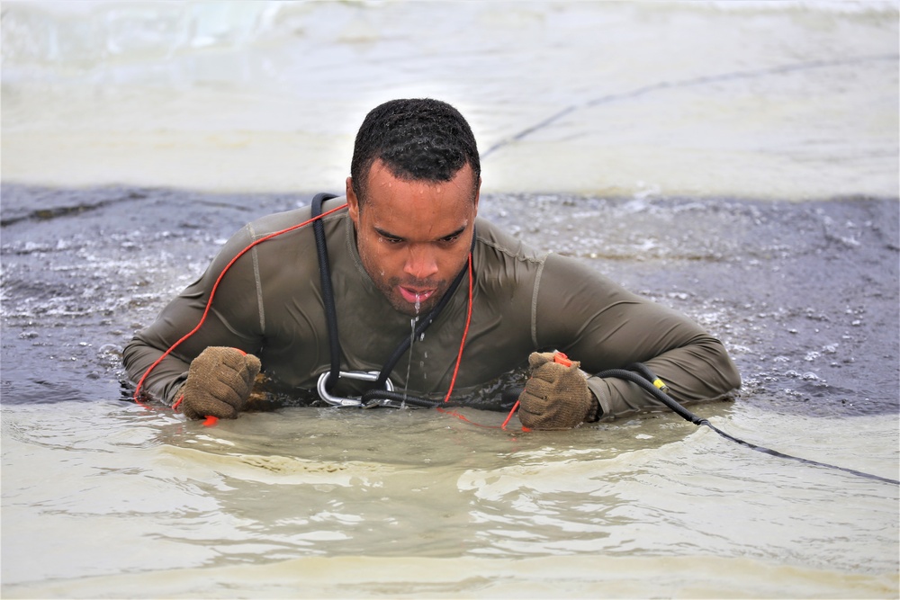 Students take plunge for cold-water immersion training at Fort McCoy