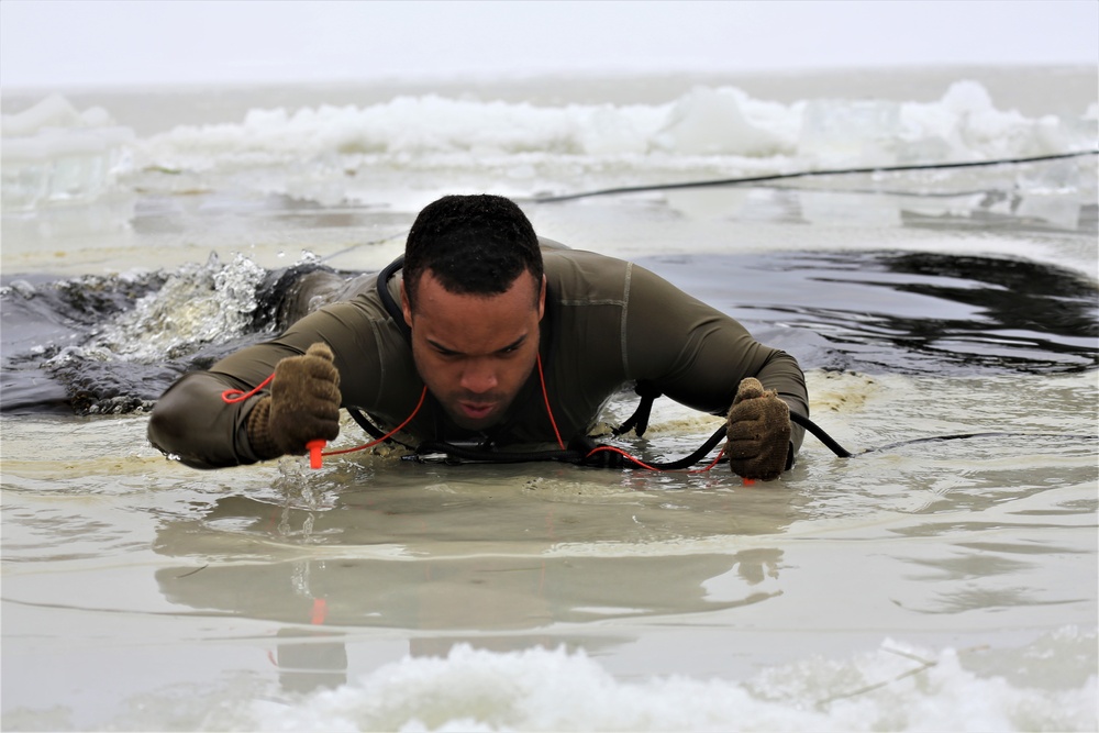 Students take plunge for cold-water immersion training at Fort McCoy