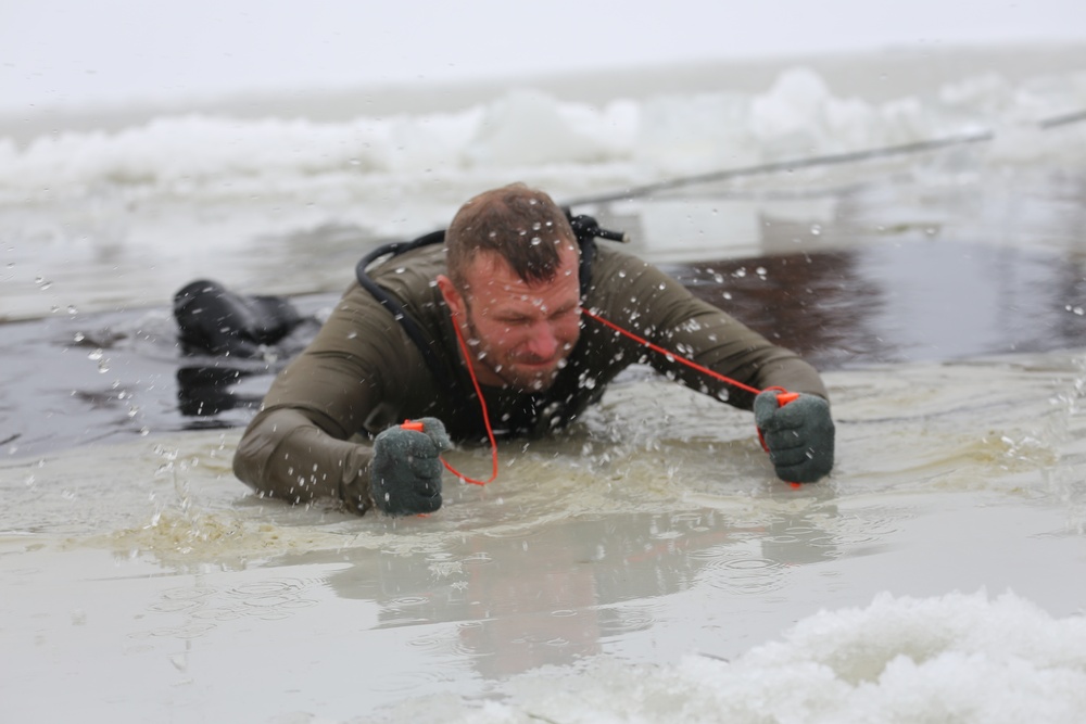 Students take plunge for cold-water immersion training at Fort McCoy