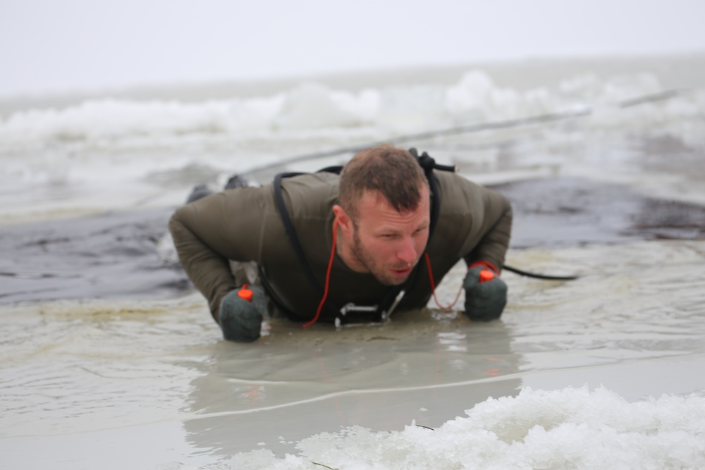 Students take plunge for cold-water immersion training at Fort McCoy