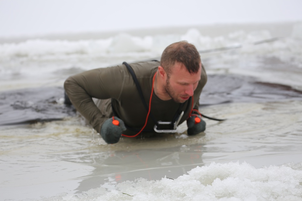 Students take plunge for cold-water immersion training at Fort McCoy