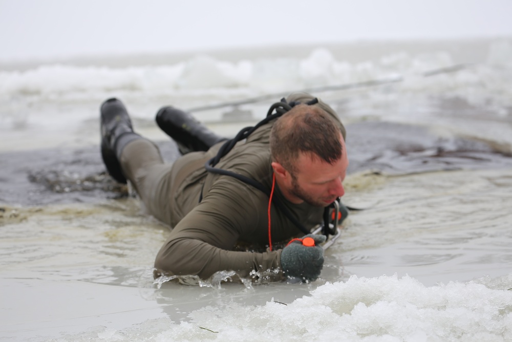 Students take plunge for cold-water immersion training at Fort McCoy