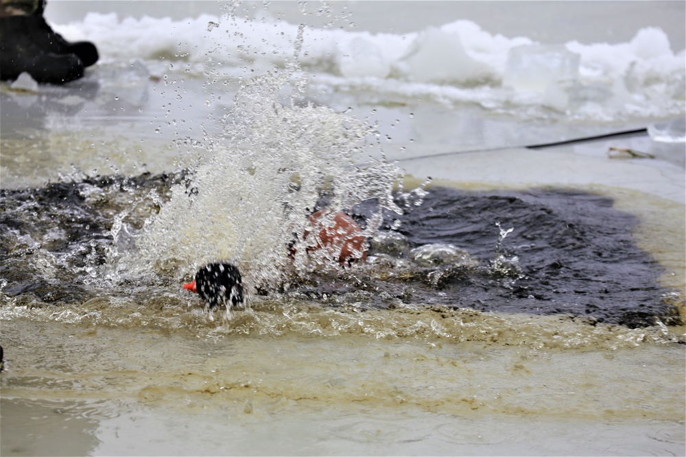 Students take plunge for cold-water immersion training at Fort McCoy