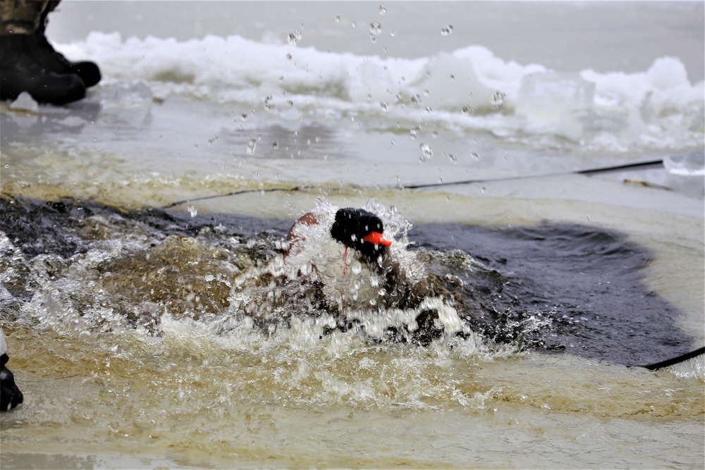 Students take plunge for cold-water immersion training at Fort McCoy