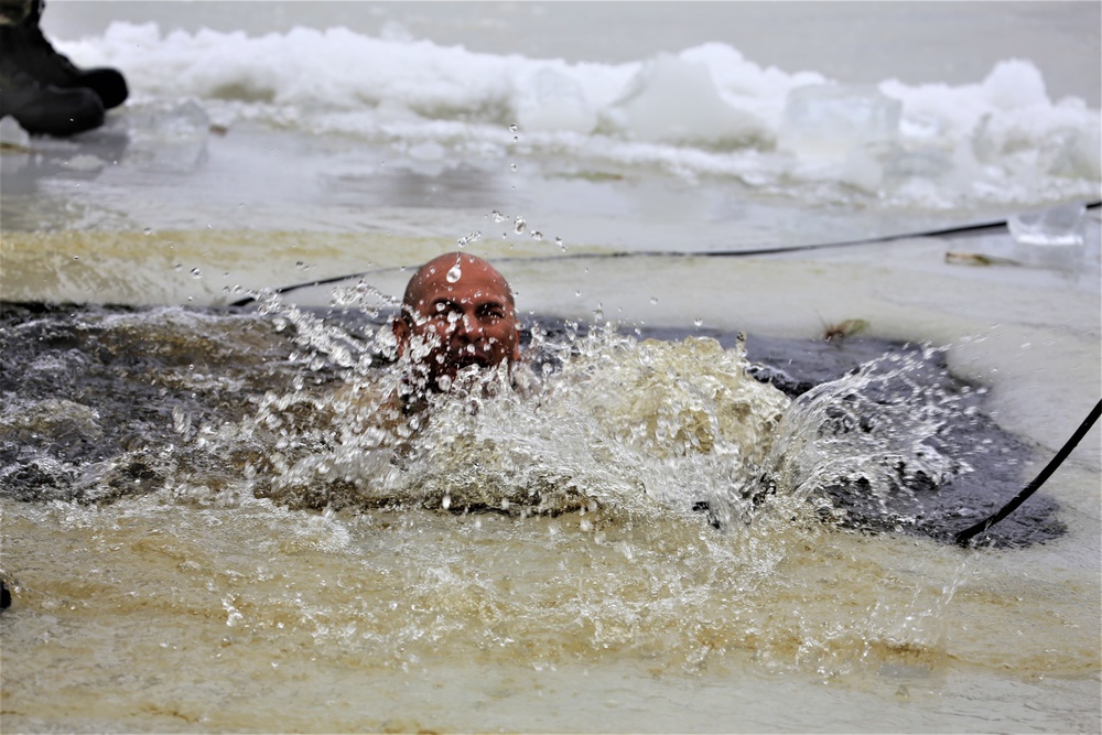 Students take plunge for cold-water immersion training at Fort McCoy