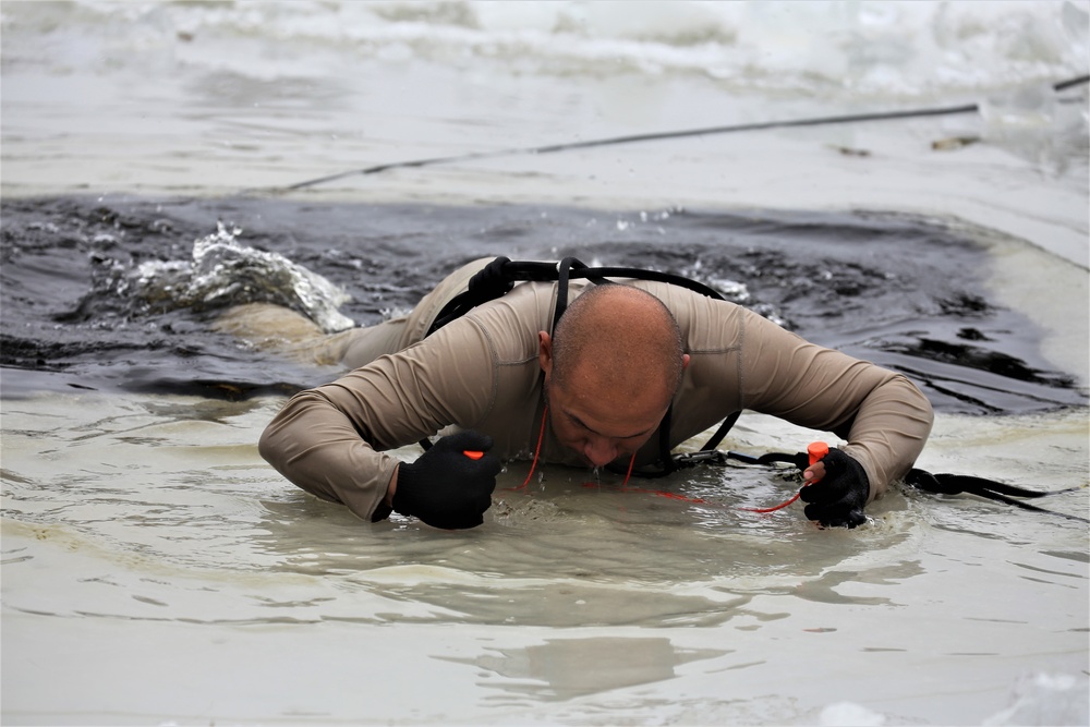 Students take plunge for cold-water immersion training at Fort McCoy