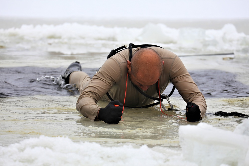 Students take plunge for cold-water immersion training at Fort McCoy