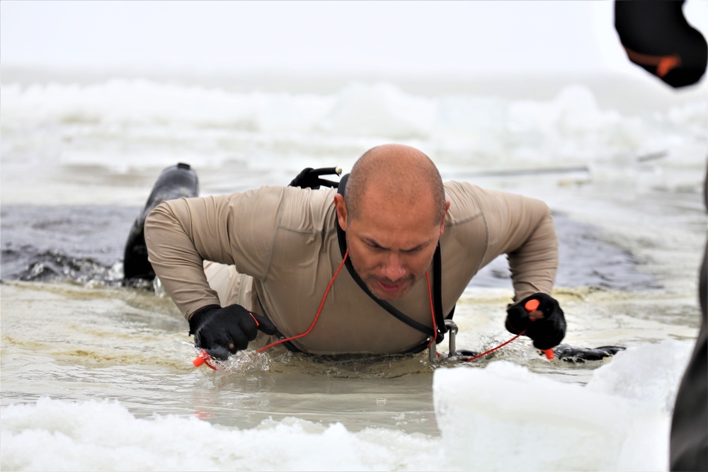 Students take plunge for cold-water immersion training at Fort McCoy