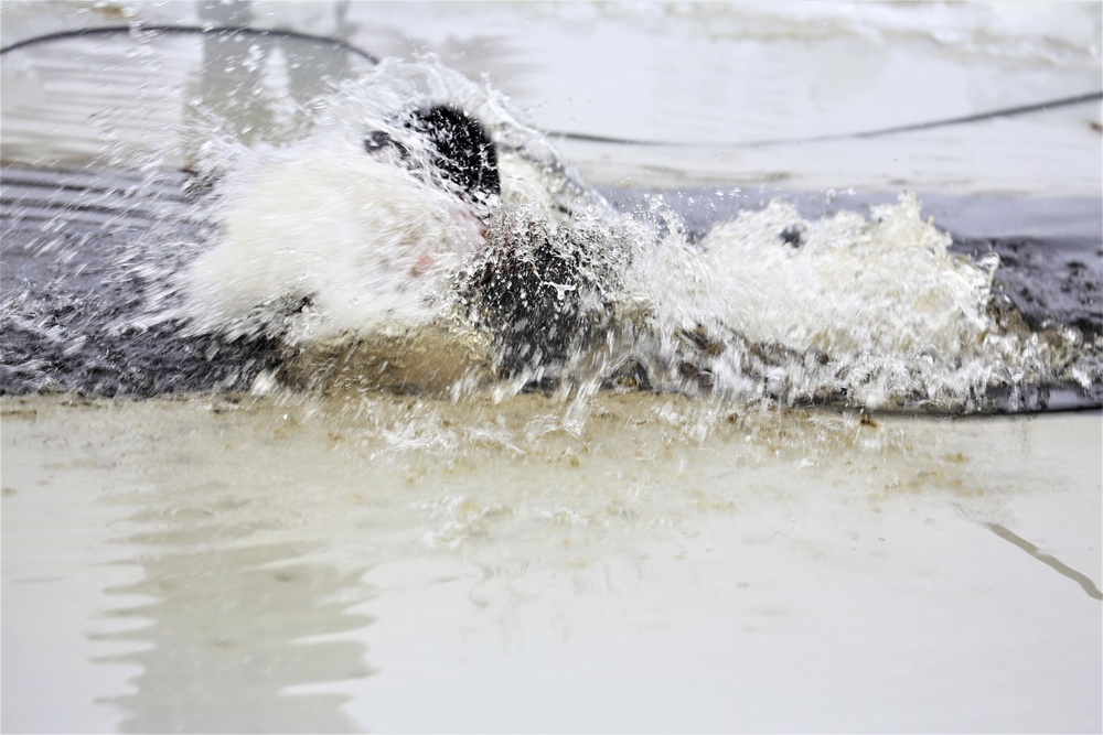 Students take plunge for cold-water immersion training at Fort McCoy