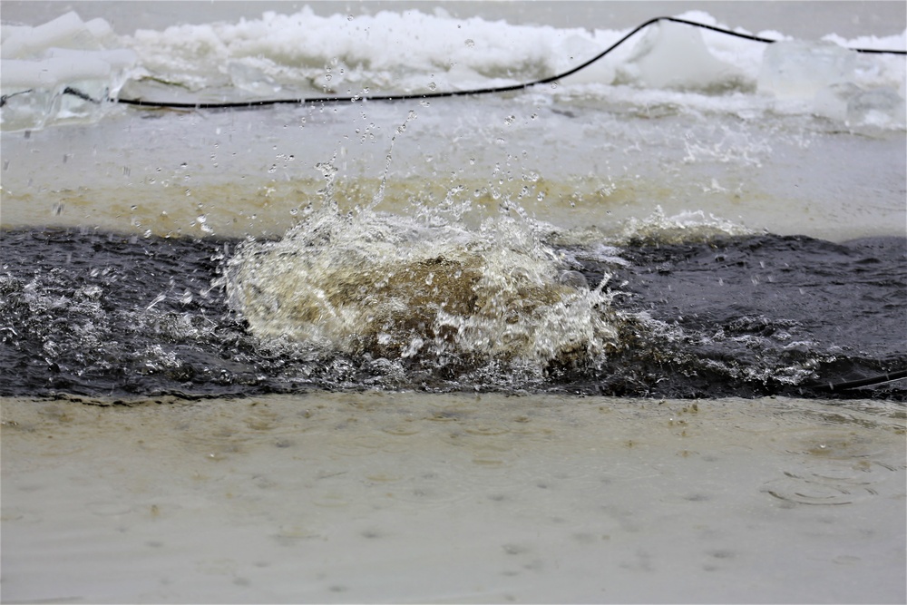 Students take plunge for cold-water immersion training at Fort McCoy