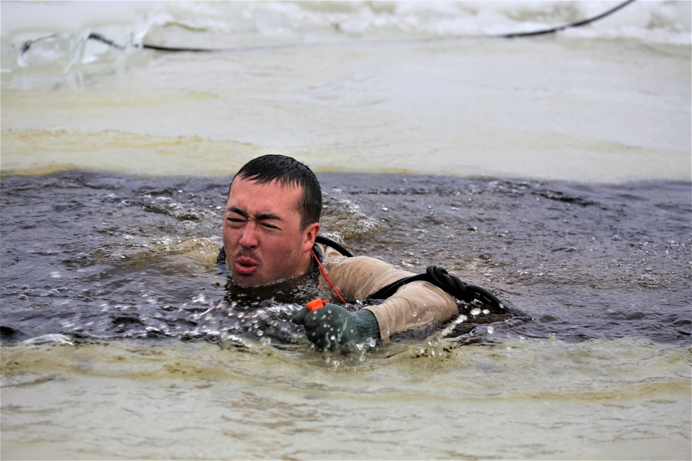 Students take plunge for cold-water immersion training at Fort McCoy