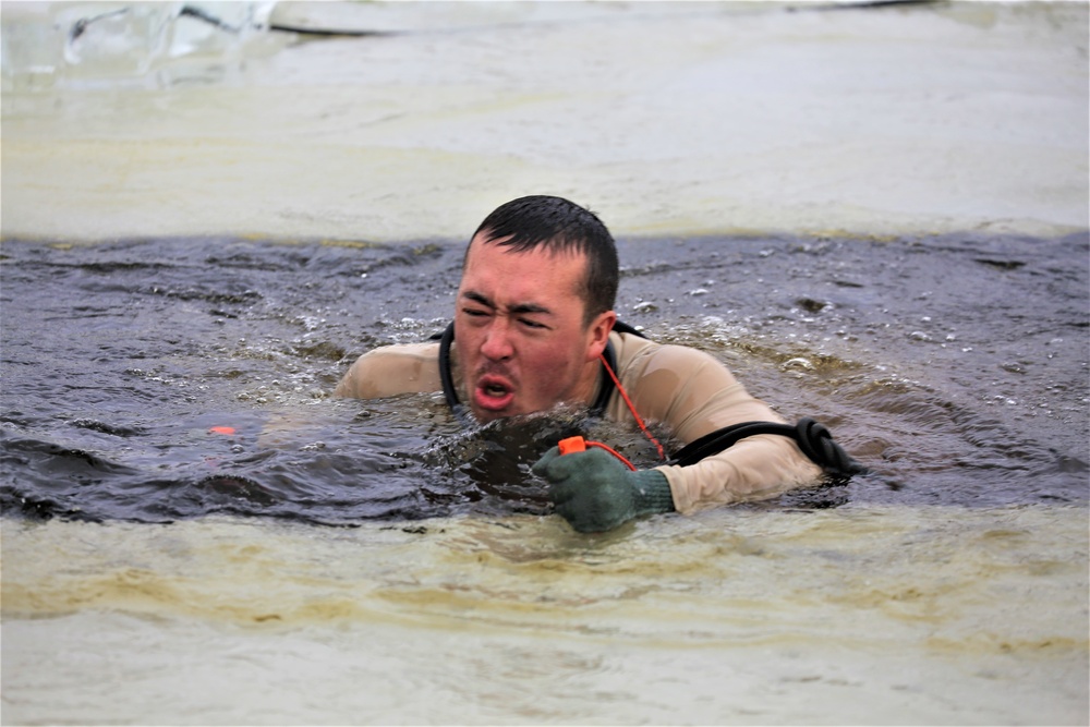 Students take plunge for cold-water immersion training at Fort McCoy