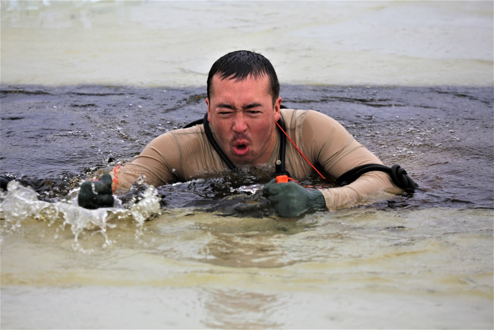 Students take plunge for cold-water immersion training at Fort McCoy