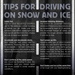 Tips for Driving on Snow and Ice Poster