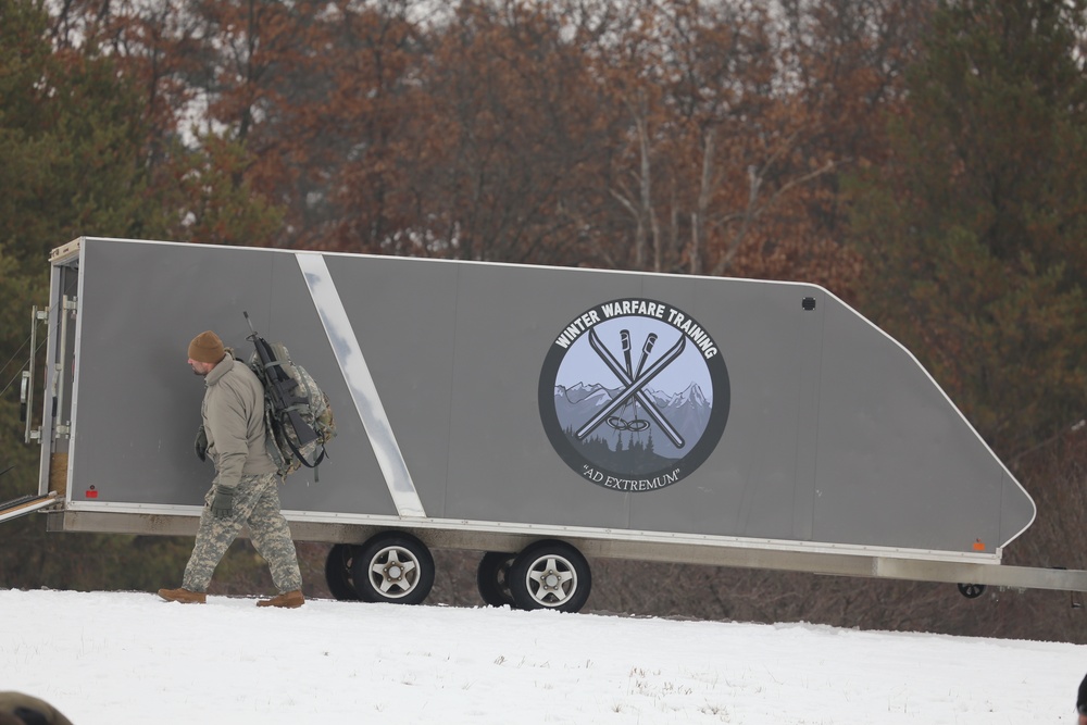 Cold-water immersion training by CWOC students at Fort McCoy