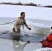 Cold-water immersion training by CWOC students at Fort McCoy