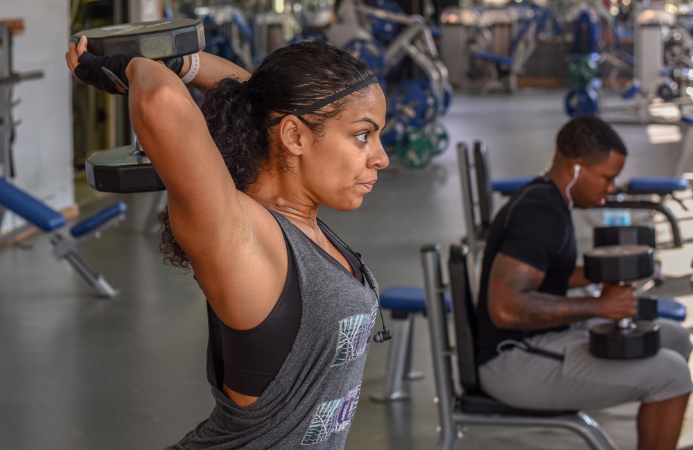 Airman strengthens flight through commitment to bodybuilding