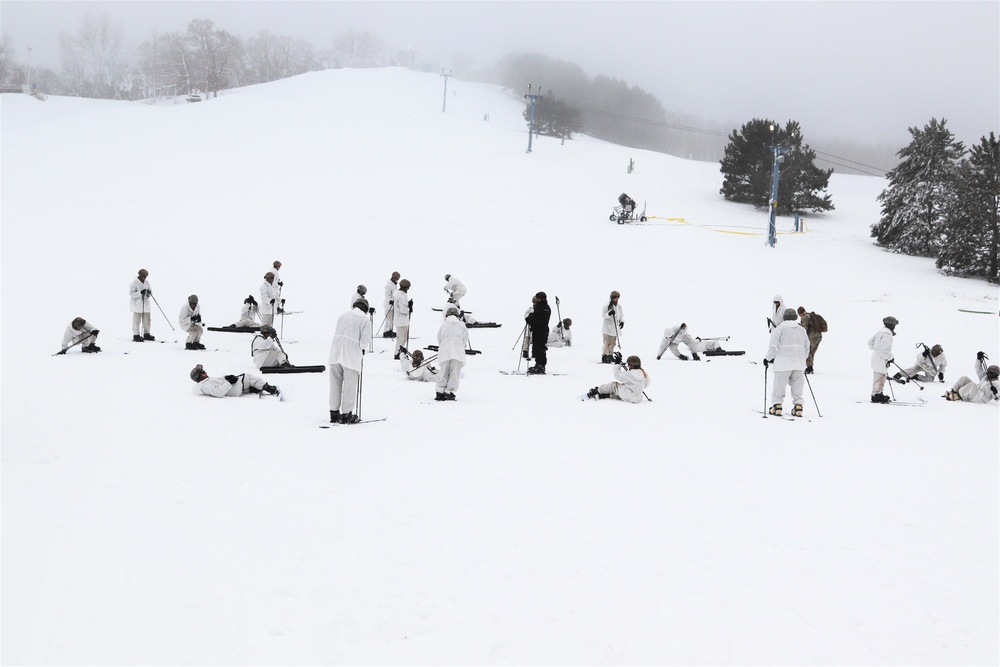 CWOC students complete skiing familiarization during training at Fort McCoy