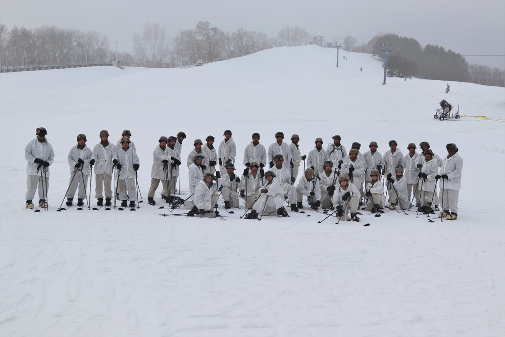 CWOC students complete skiing familiarization during training at Fort McCoy