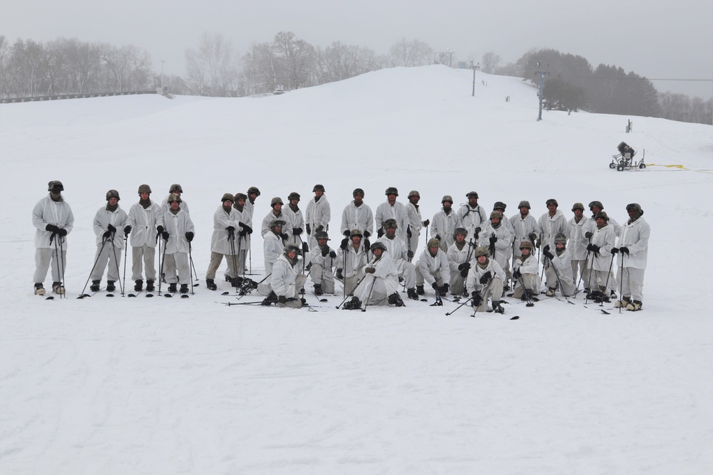 CWOC students complete skiing familiarization during training at Fort McCoy