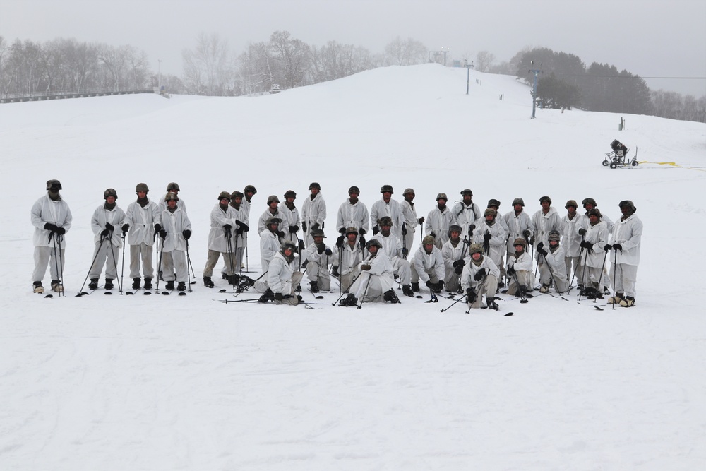 CWOC students complete skiing familiarization during training at Fort McCoy