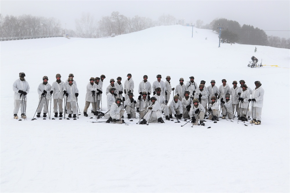 CWOC students complete skiing familiarization during training at Fort McCoy