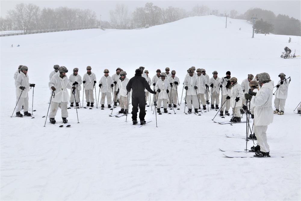CWOC students complete skiing familiarization during training at Fort McCoy