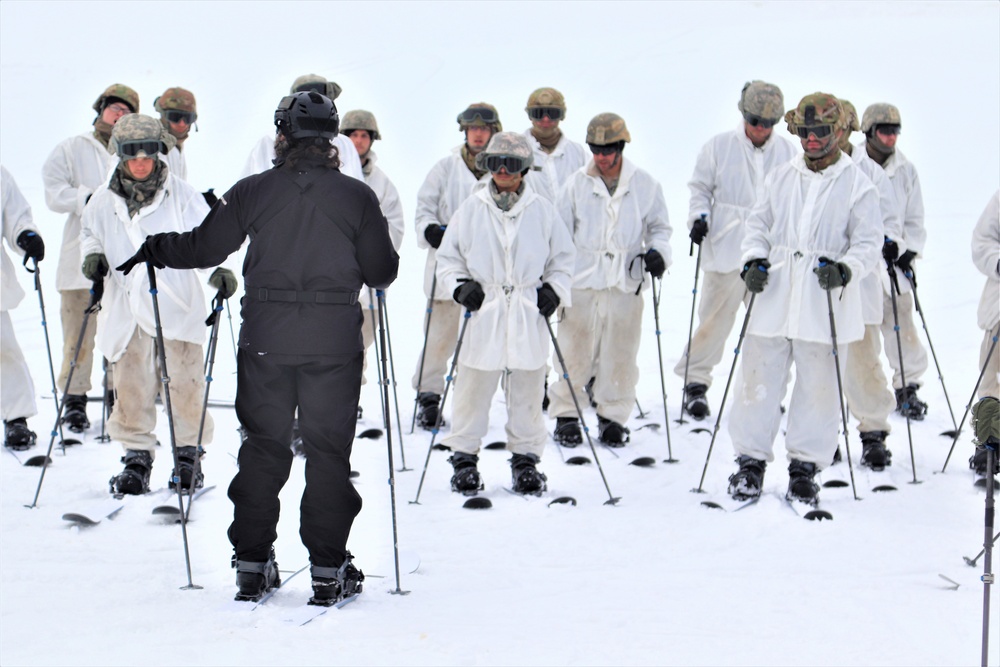 CWOC students complete skiing familiarization during training at Fort McCoy