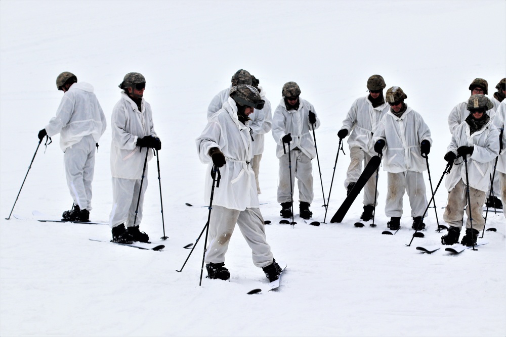 CWOC students complete skiing familiarization during training at Fort McCoy