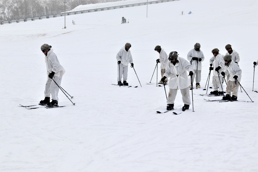 CWOC students complete skiing familiarization during training at Fort McCoy