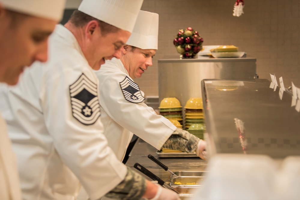 Base leadership serves up holiday meals