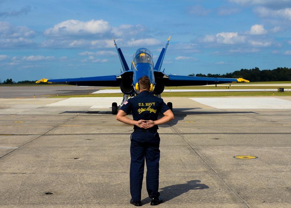 Blue Angels prepare to make special guest flight