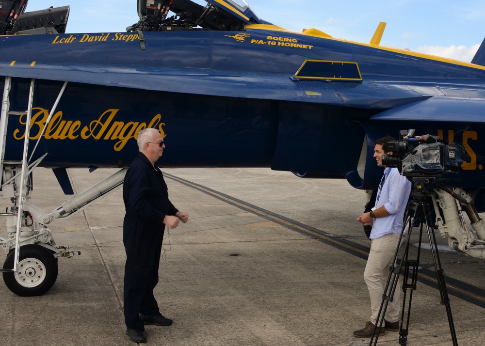 Jacksonville media interviews Blue Angel guest