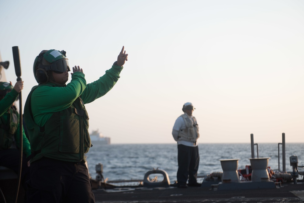 USS Chung-Hoon and HSM-37 conduct flight operations