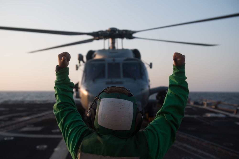 USS Chung-Hoon and HSM-37 conduct flight operations