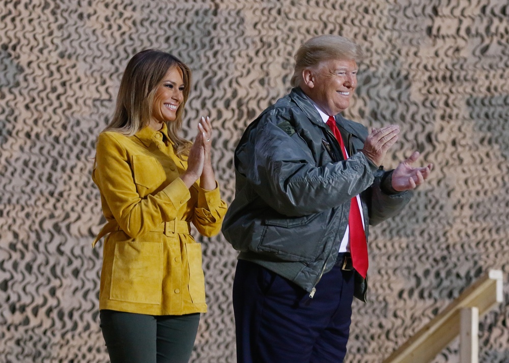 POTUS &amp; first lady visit Al Asad Air Base
