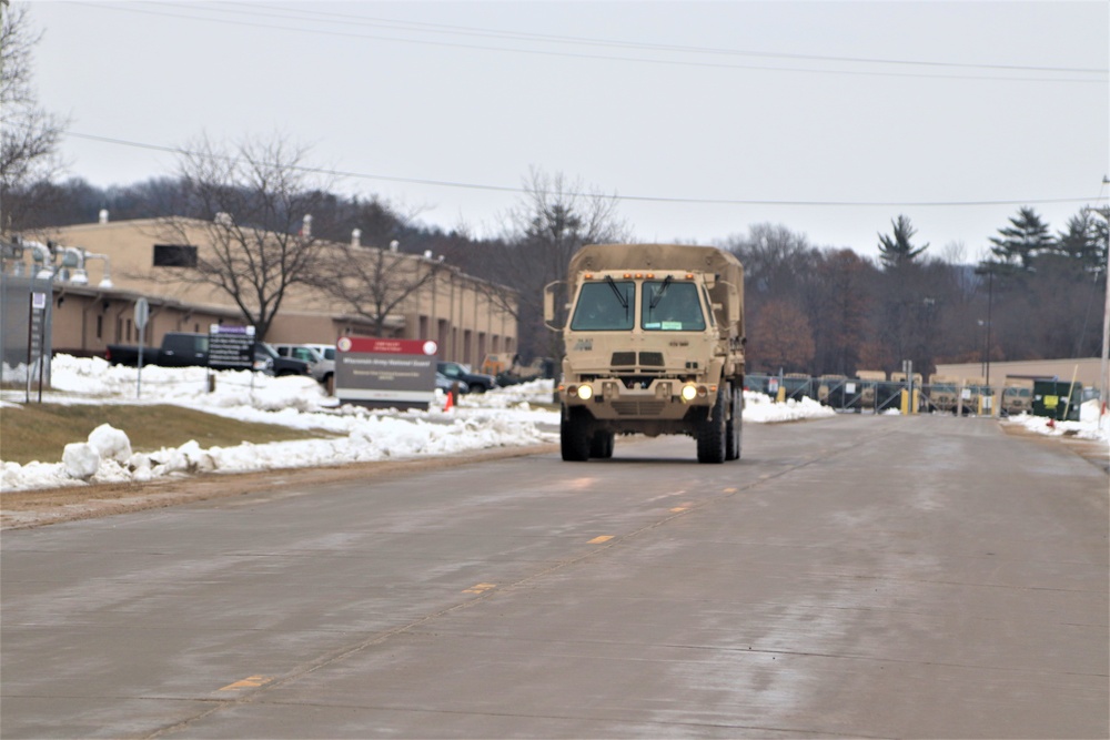 Military vehicle operations at Fort McCoy