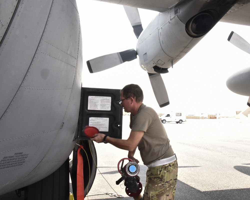 Alabama Air Force Reserve C-130 aircrew deployed