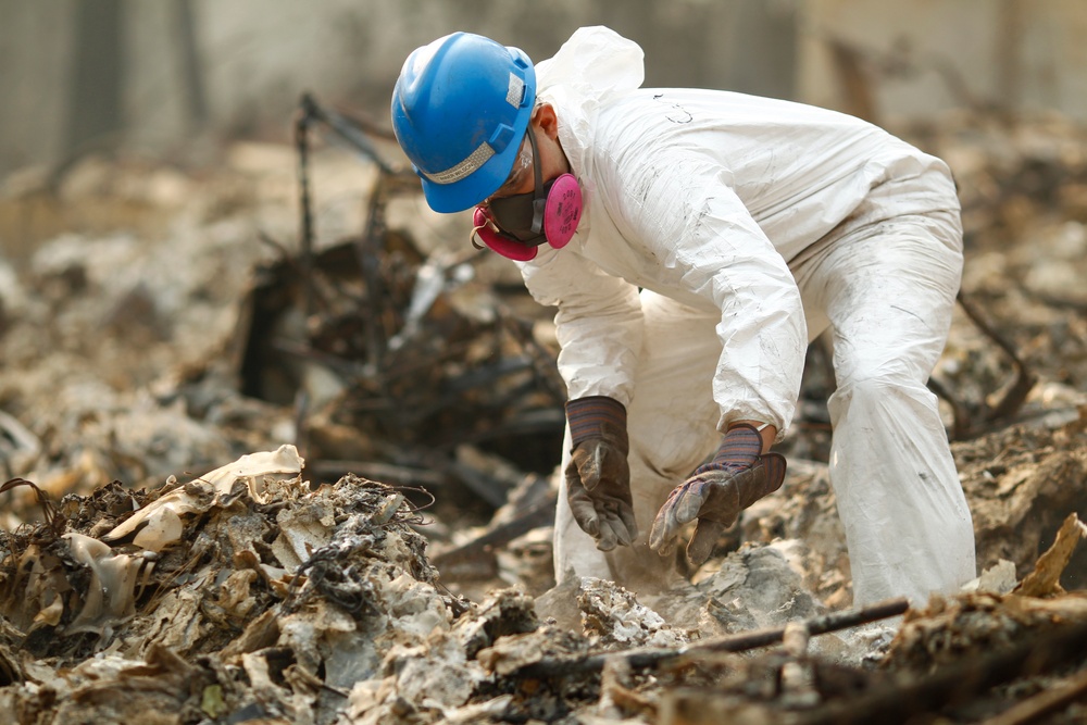 649th Engineer Company conducts Camp Fire debris clearing