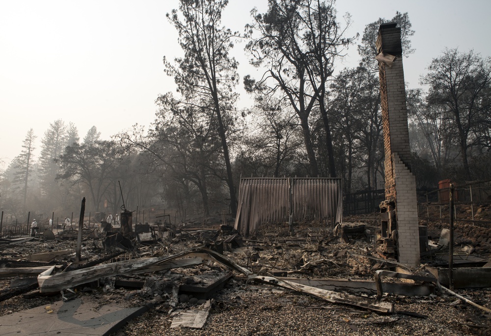 649th Engineer Company conducts Camp Fire debris clearing