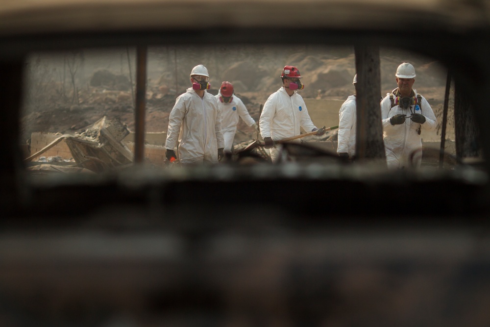 649th Engineer Company conducts Camp Fire debris clearing