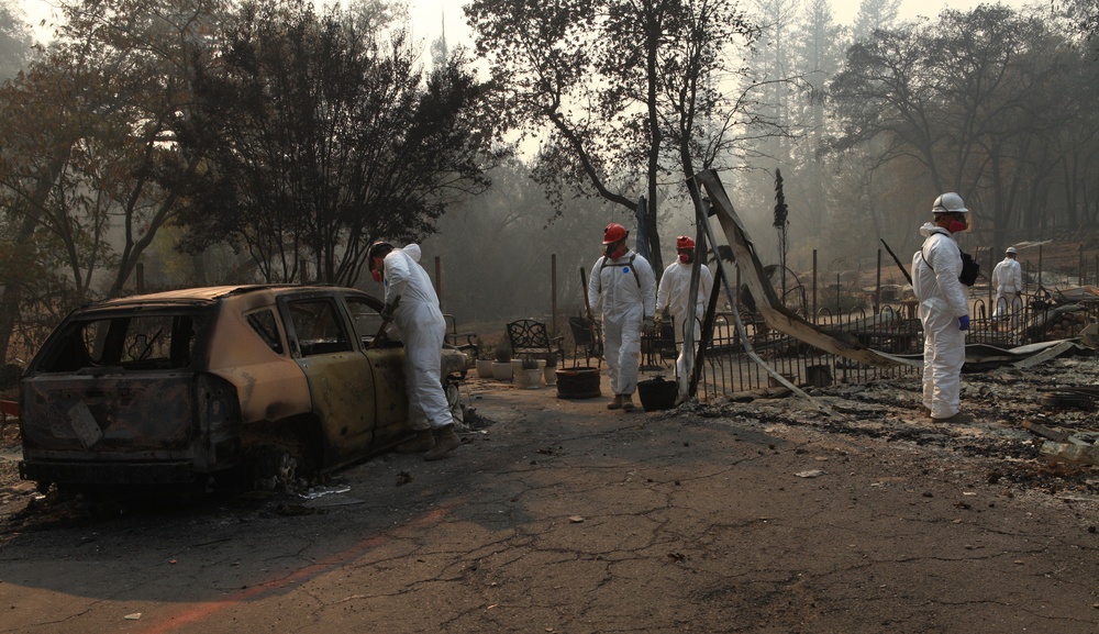 649th Engineer Company conducts Camp Fire debris clearing
