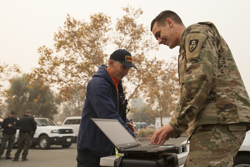 Cal Guard supports Camp Fire search base