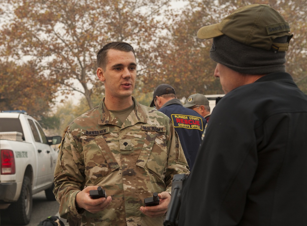 Cal Guard supports Camp Fire search base