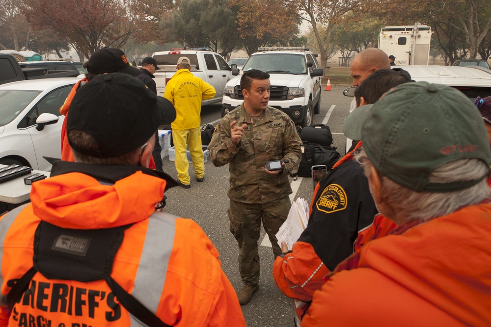 Cal Guard supports Camp Fire search base