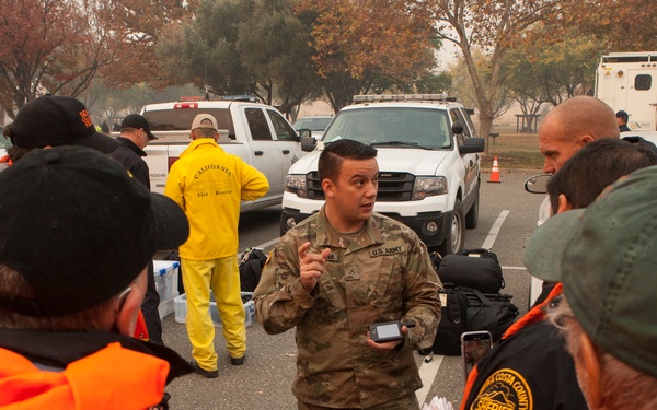 Cal Guard supports Camp Fire search base